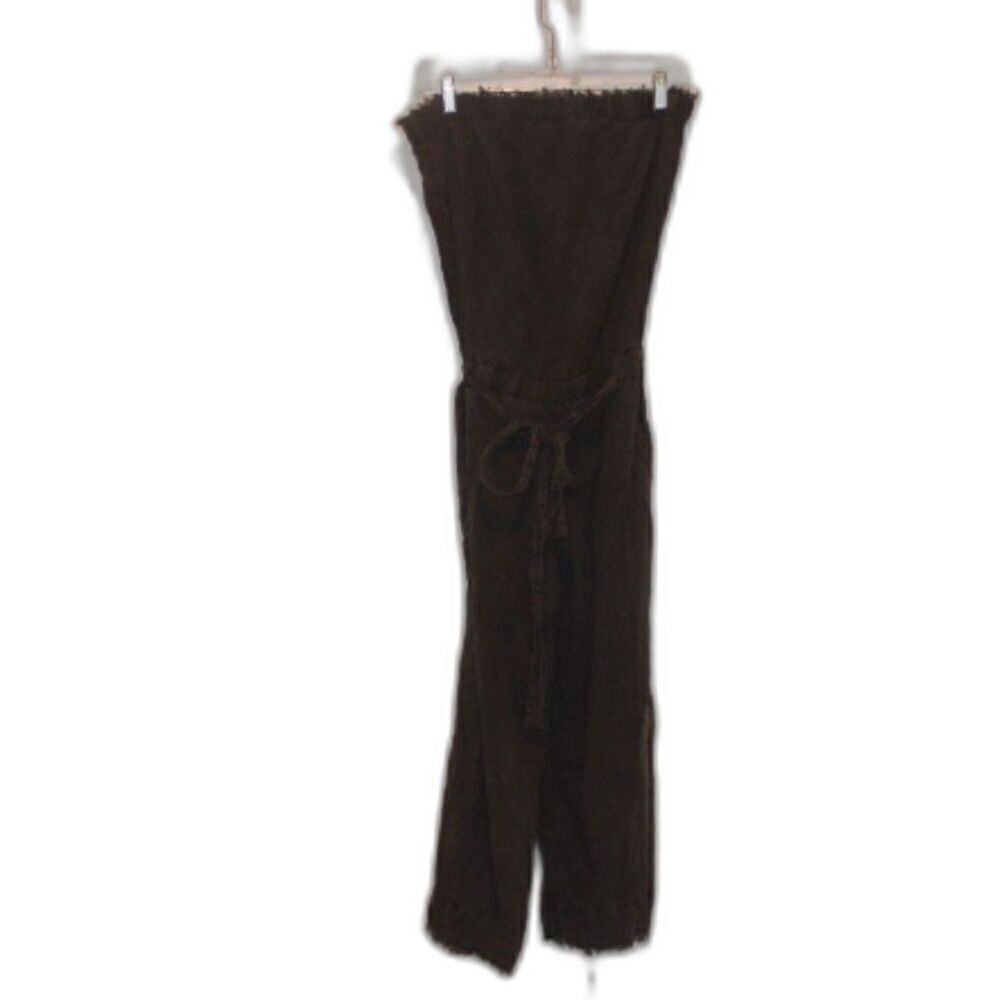 ANTHROPOLOGIE Cloth and Stone Wide Leg Cropped Jumpsuit Strapless in Medium - Picture 1 of 10